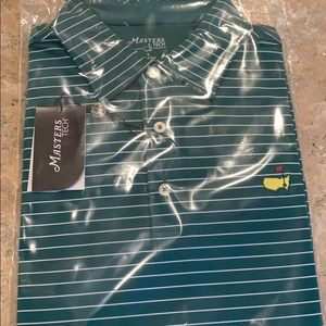 Masters Tech Evergreen Striped Polo